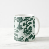 Mug Jade de saule avec Pagode et Bateau (Devant droit)