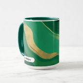 Mug Jade Modern Aesthetic Emerald Mystic Swirl (Devant gauche)