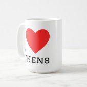 Mug J'adore Athènes (Devant gauche)