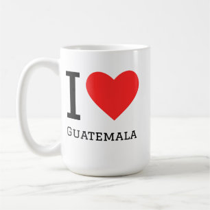 Mug J'adore autocollants carrés Guatemala