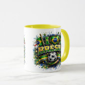 Mug J'adore Brésil 2026 Fan de foot (Devant droit)