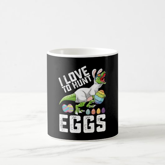 Mug J'adore chasser les œufs de Pâques Dinosaure T Rex (Centre)