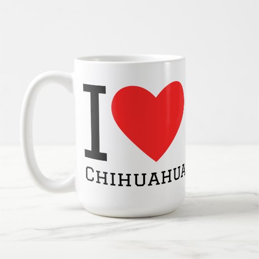 Mug J'adore chihuahua (Gauche)