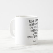 Mug J'adore comment on n'a pas à dire haut et fort que (Devant gauche)