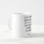 Mug J'adore comment on n'a pas à dire haut et fort que (Devant gauche)