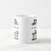 Mug J'adore coudre avec quatre machines à coudre vinta (Centre)