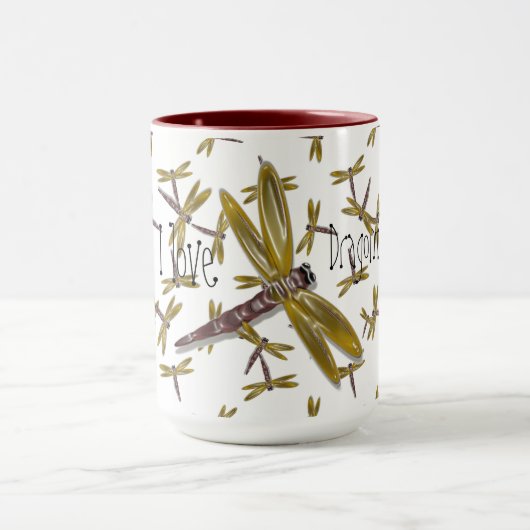 Mug J'adore Dragonflies Digital et Graphics Art (Centre)