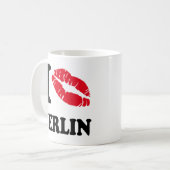 Mug J'adore embrasser le coeur BERLIN (Devant gauche)
