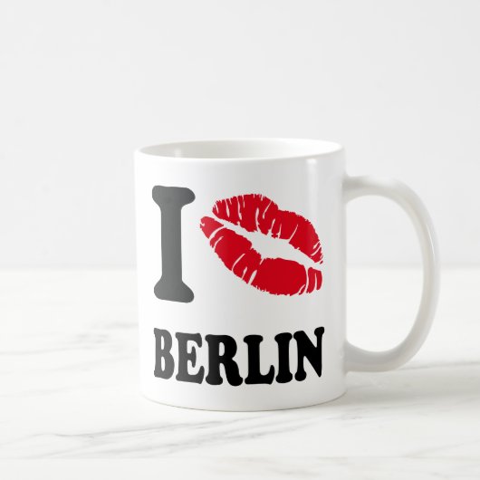 Mug J'adore embrasser le coeur BERLIN (Droite)