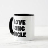 Mug J'adore être célibataire (Devant gauche)