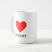 Mug J'adore février (Devant gauche)