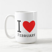 Mug J'adore février (Gauche)