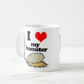 Mug J'adore (J'aime) Mon Hamster (Devant gauche)