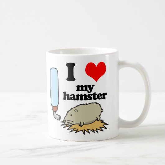 Mug J'adore (J'aime) Mon Hamster (Droite)
