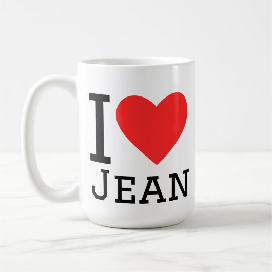 Mug J'adore jean (Gauche)