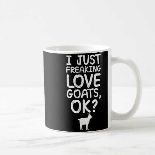 Mug J'adore juste les chèvres, Ok_ Citation drôle de c (Droite)
