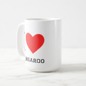 Mug J'adore kangourou (Devant gauche)