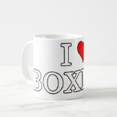 Mug J'adore la boxe (Devant gauche)