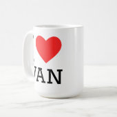 Mug J'adore la camionnette (Devant gauche)