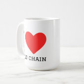 Mug J'adore la chaîne en or (Devant gauche)