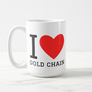 Mug J'adore la chaîne en or