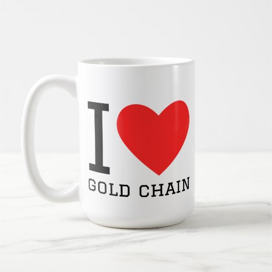 Mug J'adore la chaîne en or (Gauche)
