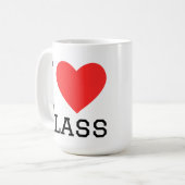 Mug J'adore la classe (Devant gauche)