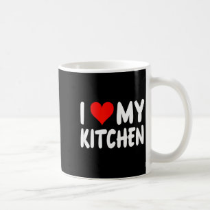 Mug J'adore la cuisine - Cœur - Cuisinier drôle mignon