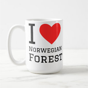 Mug J'adore la forêt norvégienne