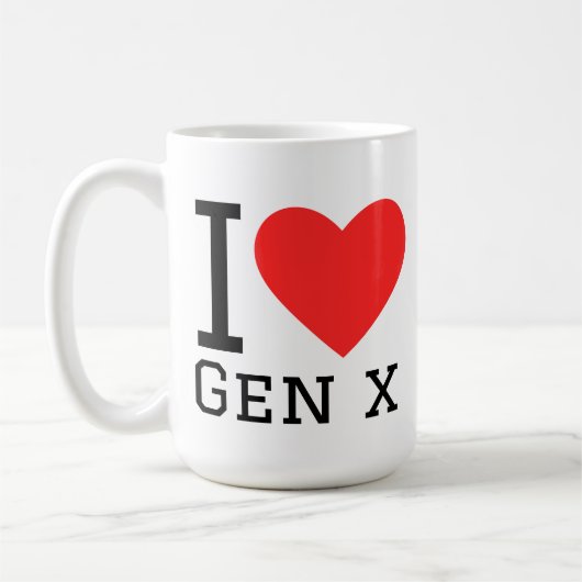Mug J'adore la génération X (Gauche)