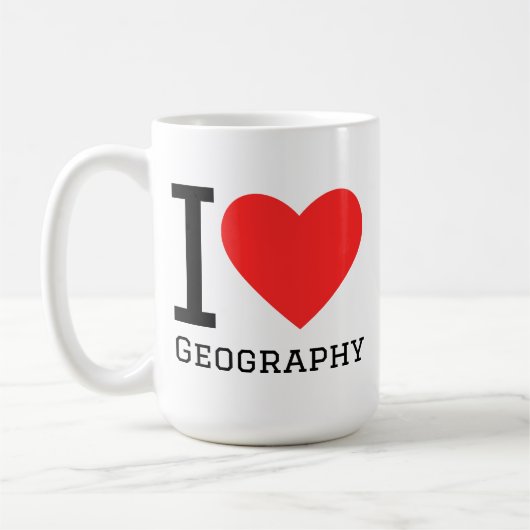 Mug J'adore la géographie (Gauche)