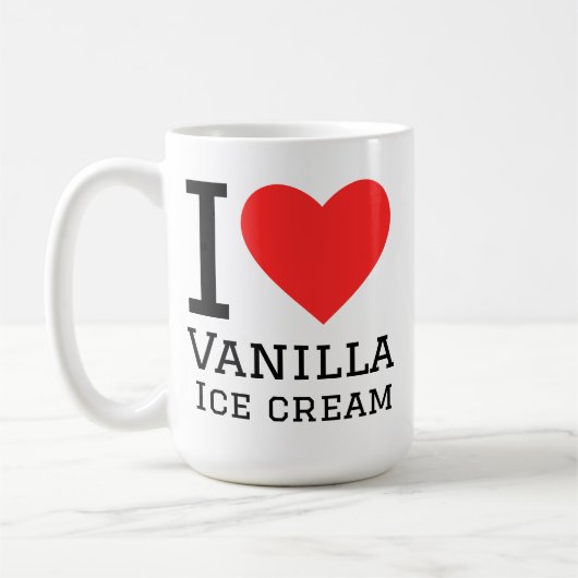 Mug J'adore la glace à la vanille (Gauche)