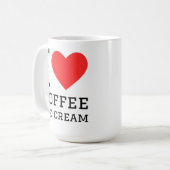 Mug J'adore la glace au café (Devant gauche)