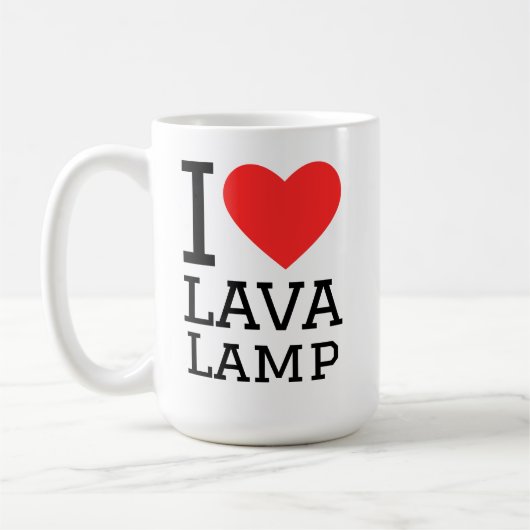 Mug J'adore la lampe à lave (Gauche)
