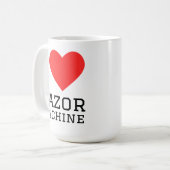 Mug J'adore la machine à rasoir (Devant gauche)