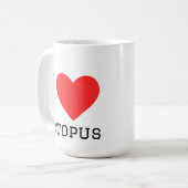 Mug J'adore la pieuvre (Devant gauche)