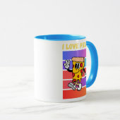 Mug J'adore la pizza. (Devant droit)