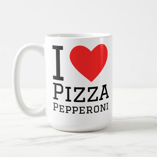 Mug J'adore la pizza au pepperoni  (Gauche)