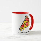 Mug J'adore la pizza...et vous drôle (Devant droit)