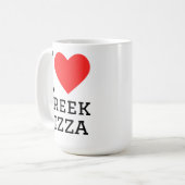 Mug J'adore la pizza grecque (Devant gauche)