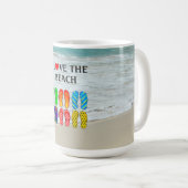 Mug J'adore la plage (Devant droit)