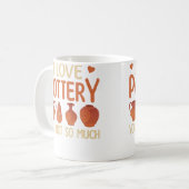 Mug J'adore la poterie, vous pas tant Funn Poterie pou (Devant gauche)