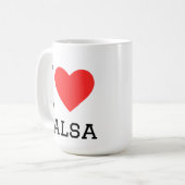 Mug J'adore la salsa (Devant gauche)