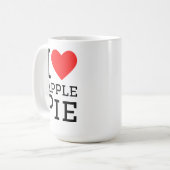 Mug J'adore la tarte aux pommes  (Devant gauche)