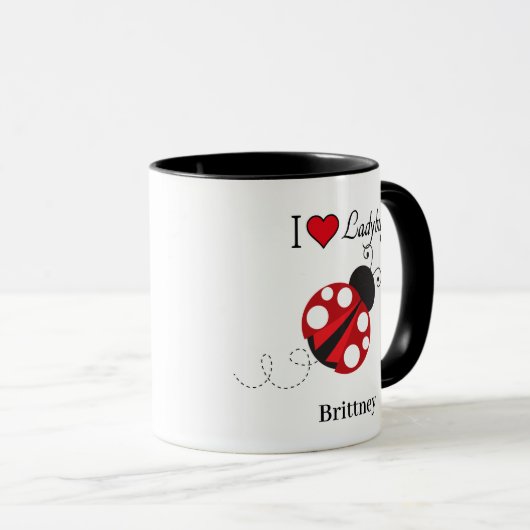 Mug J'adore Ladybugs (Devant droit)