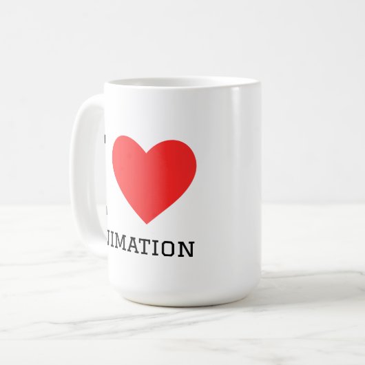 Mug J'adore l'animation (Devant gauche)
