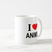 Mug J'adore l'ANIME J'aime l'ANIME Je ♥ l'ANIME (Devant droit)