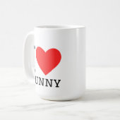 Mug J'adore lapin (Devant gauche)