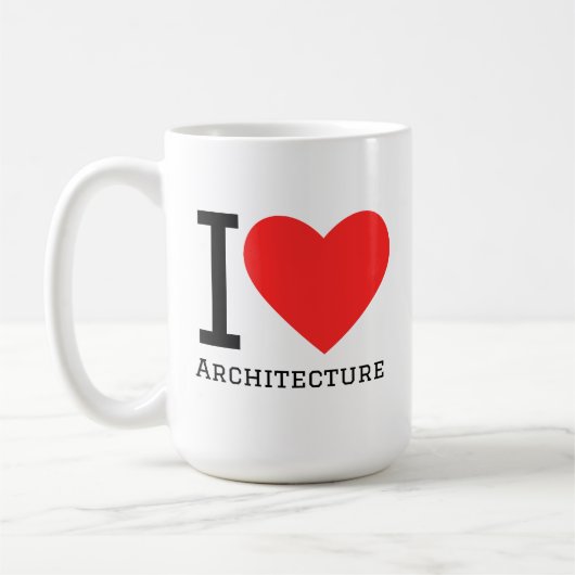 Mug J'adore l'architecture (Gauche)