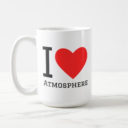 Mug J'adore l'autocollant carré d'atmosphère (Gauche)